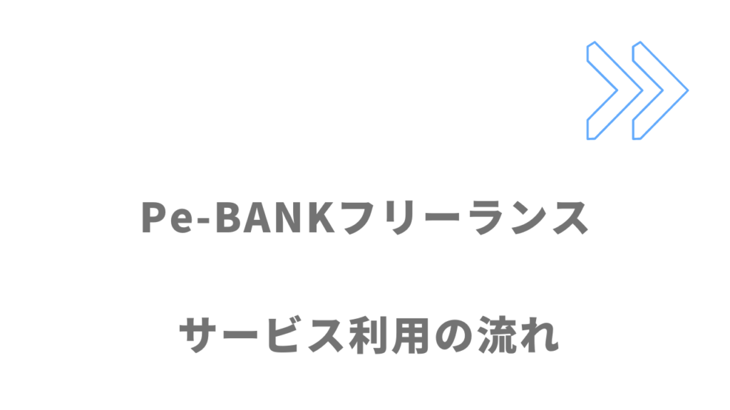 Pe-BANKフリーランスのサービスの流れ