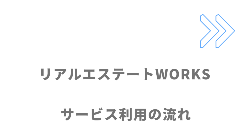 リアルエステートWORKSのサービスの流れ