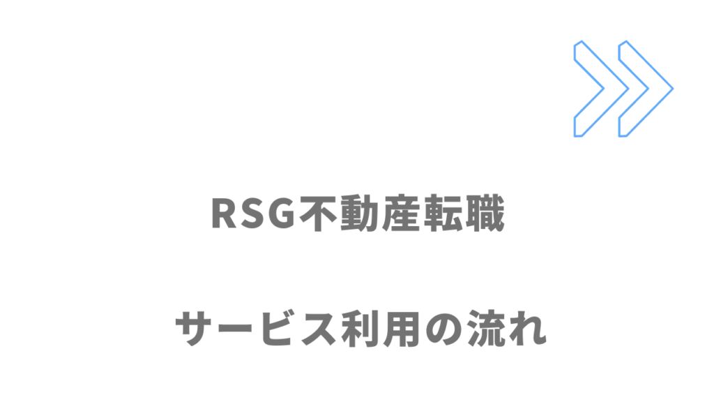 RSG不動産転職のサービスの流れ