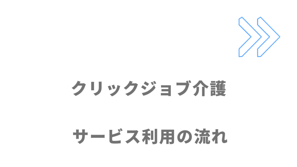 クリックジョブ介護のサービスの流れ