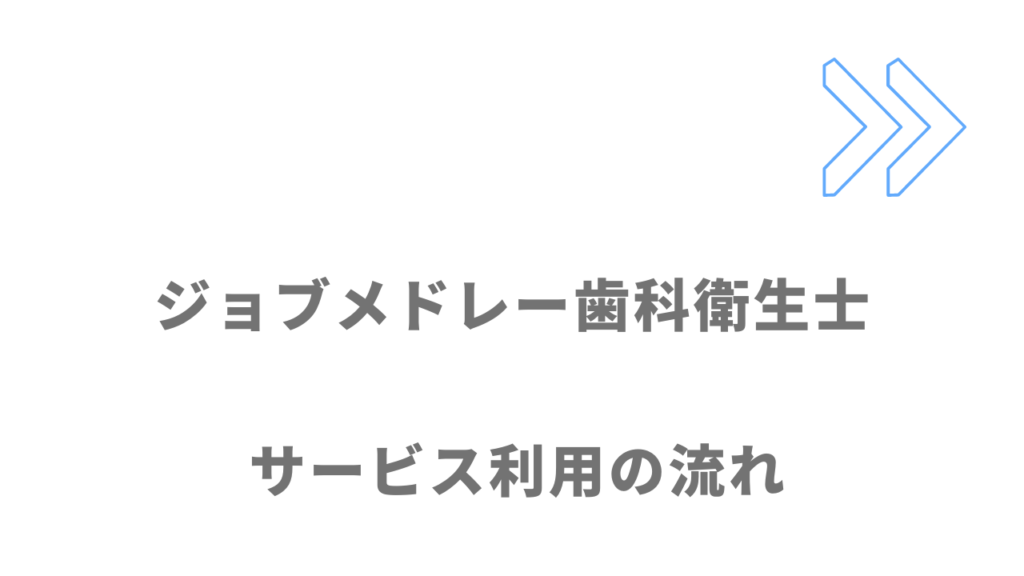 ジョブメドレー歯科衛生士のサービスの流れ