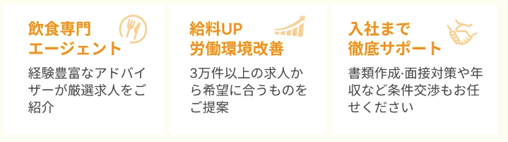 飲食専門の転職エージェント