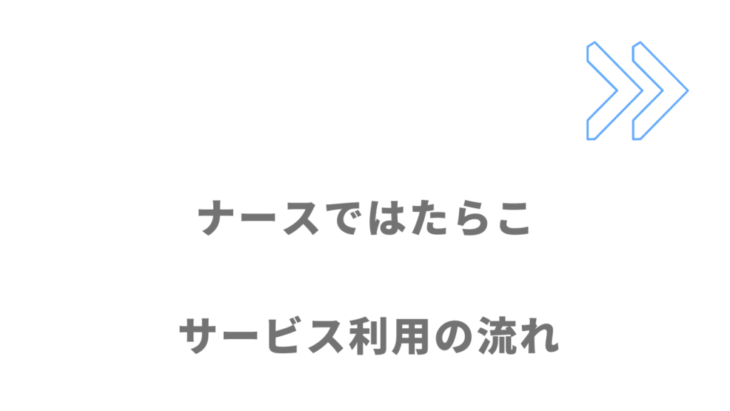 ナースではたらこのサービスの流れ