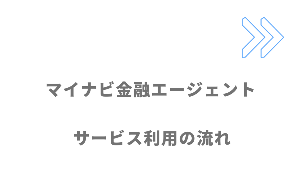 マイナビ金融エージェントのサービスの流れ