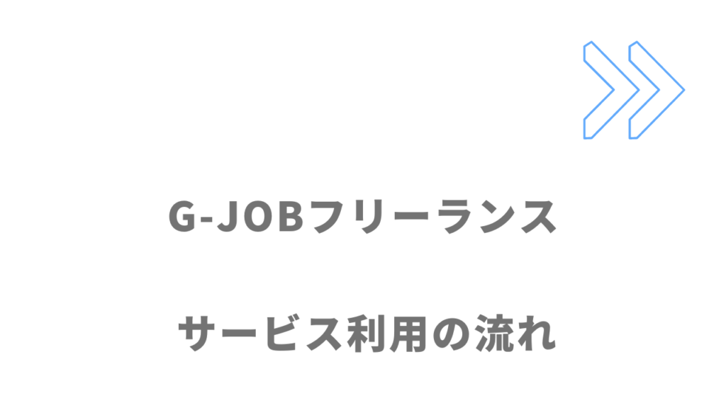 G-JOBフリーランスのサービスの流れ