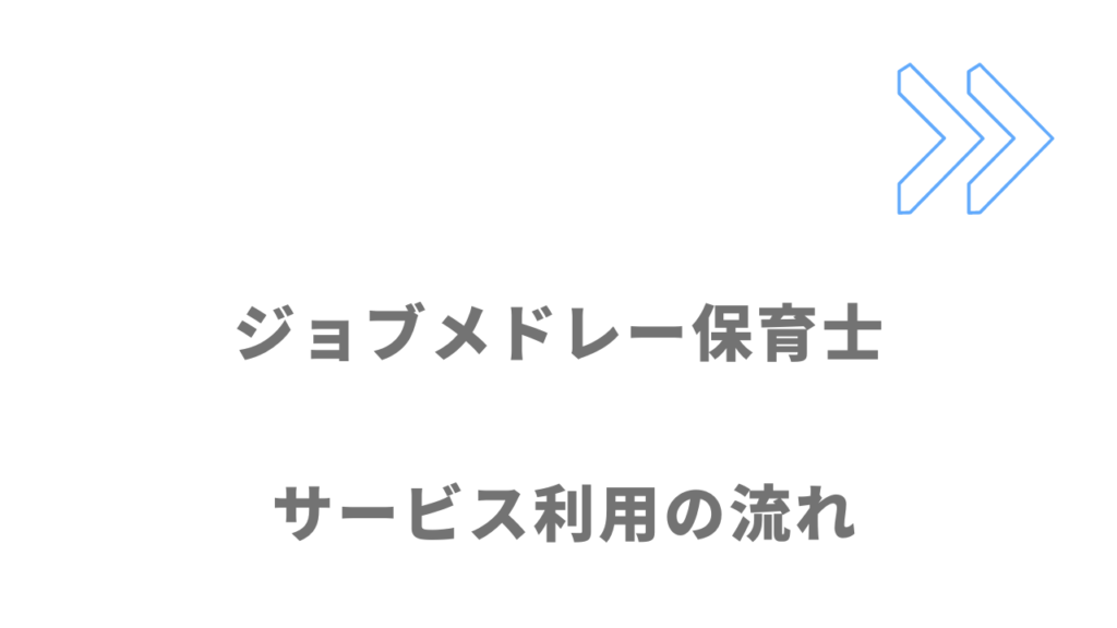 ジョブメドレー保育士のサービスの流れ