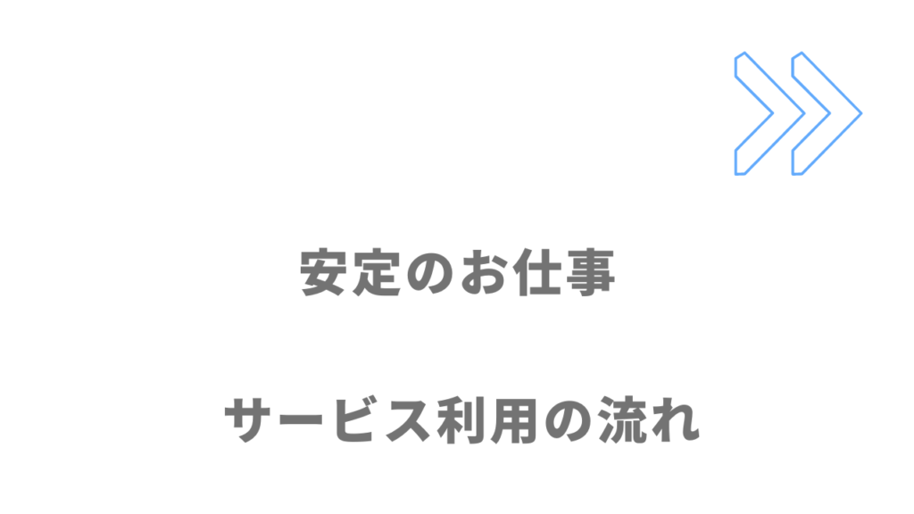 安定のお仕事のサービスの流れ