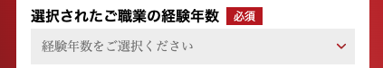 選択した職業の経験年数