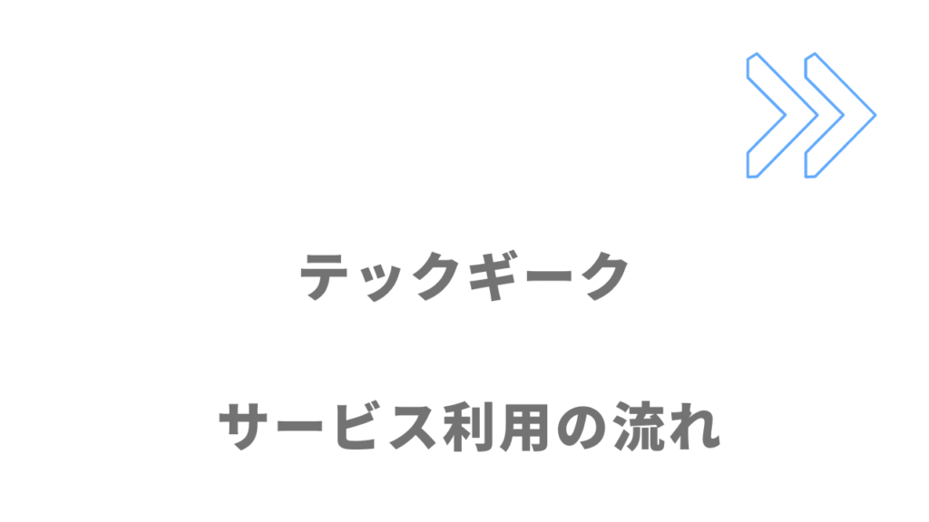 テックギークのサービスの流れ