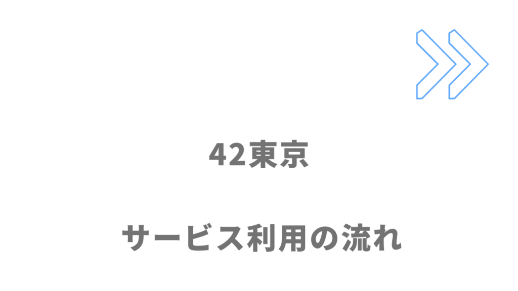 42東京のサービスの流れ