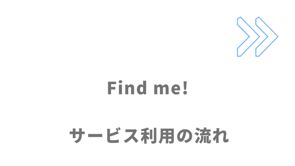 Find me!のサービスの流れ