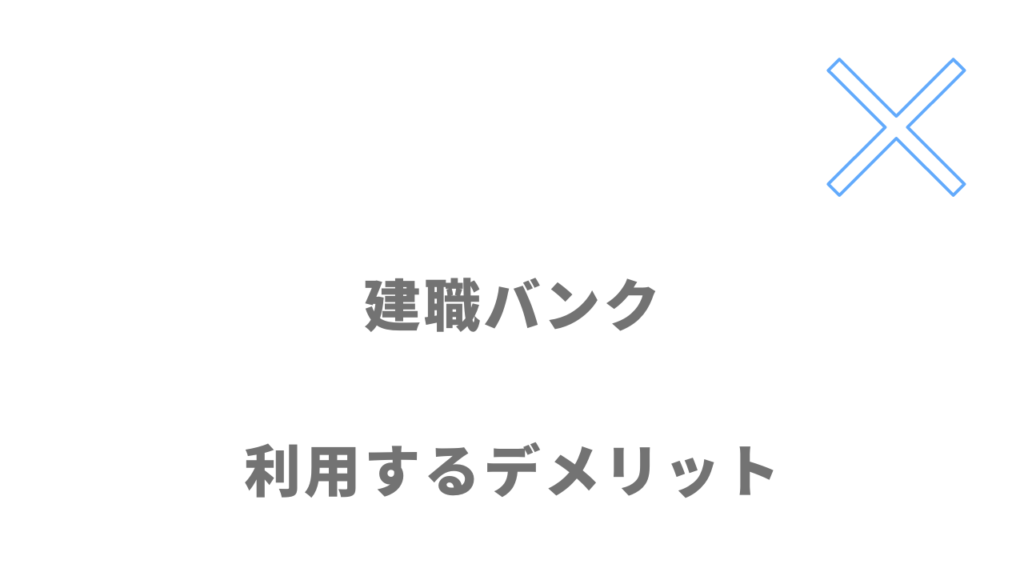 建職バンクのデメリット