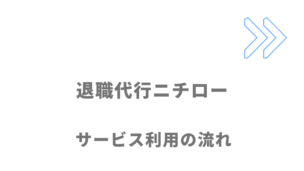 退職代行ニチローのサービスの流れ