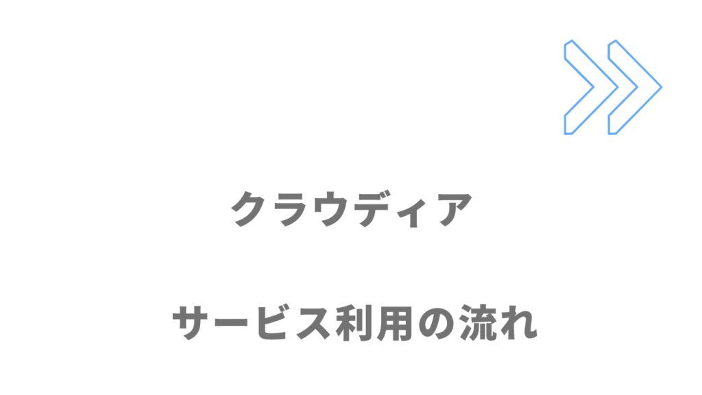 クラウディアのサービスの流れ