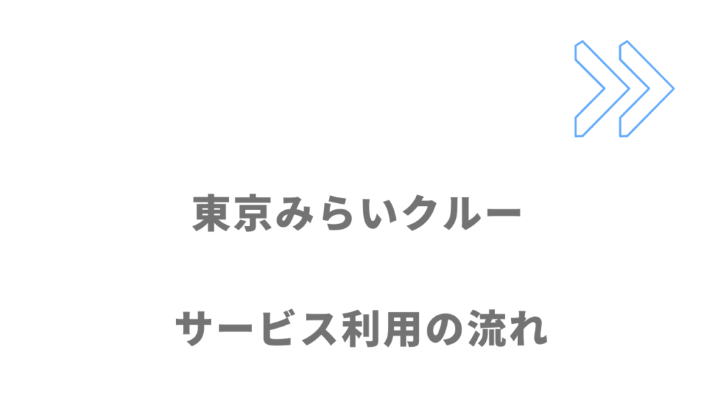 東京みらいクルーのサービスの流れ