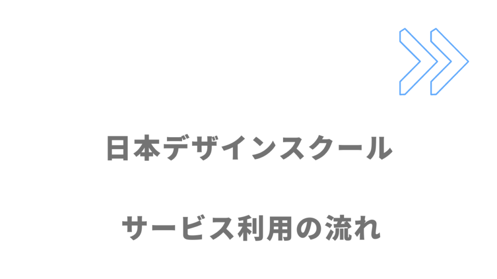 日本デザインスクールのサービスの流れ