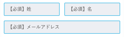 氏名・メールアドレスを入力