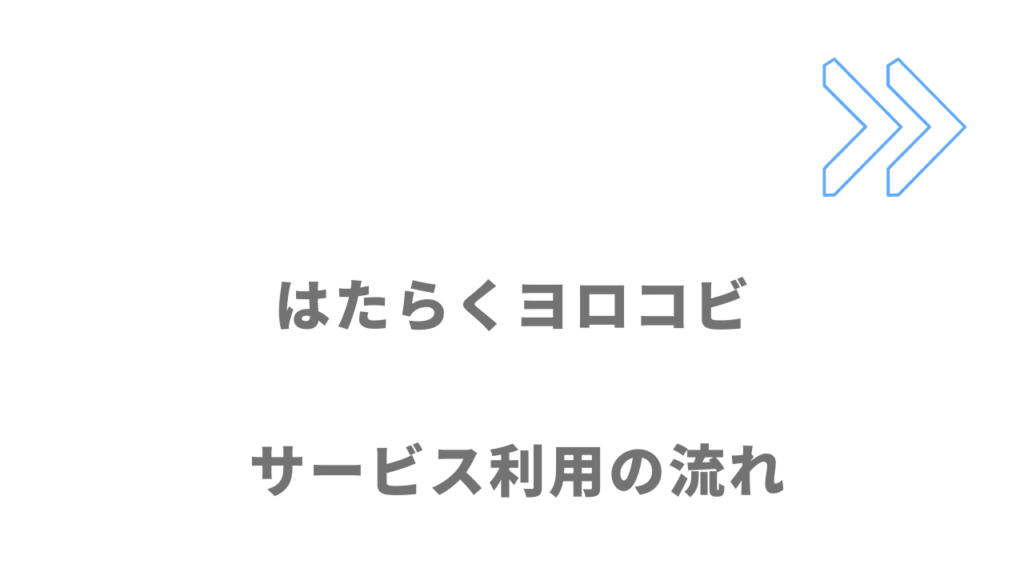 はたらくヨロコビのサービスの流れ