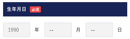 生年月日を入力