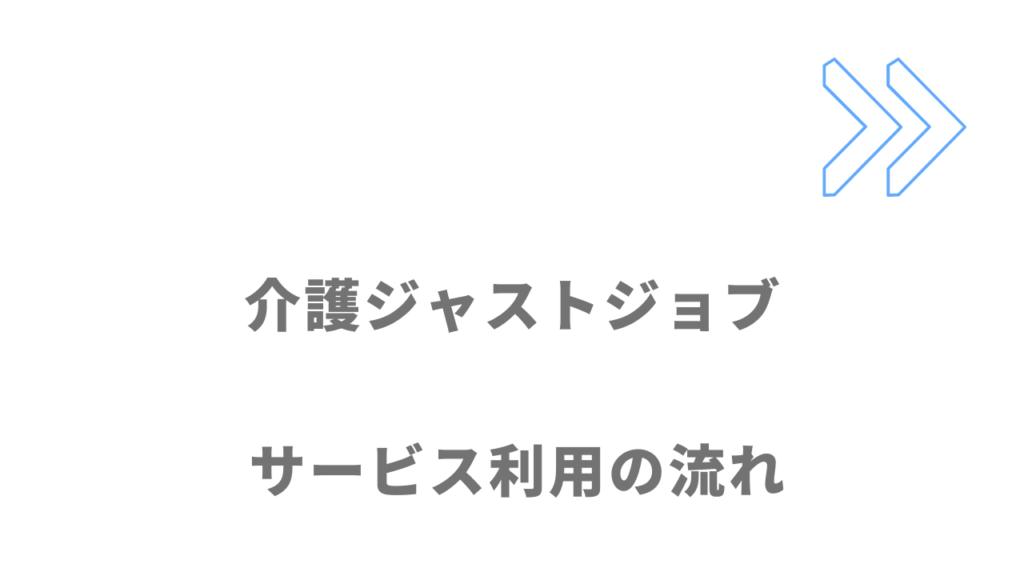 介護JJ（ジャストジョブ）のサービスの流れ