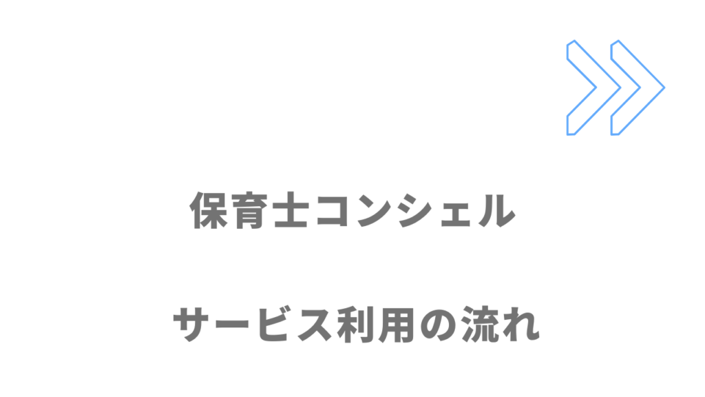 保育士コンシェルのサービスの流れ