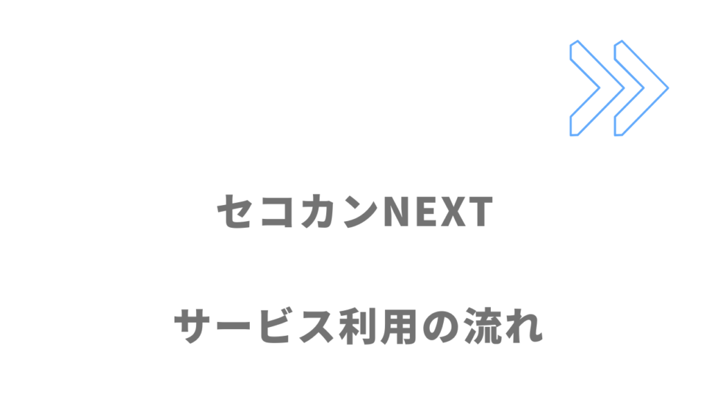 セコカンNEXTのサービスの流れ