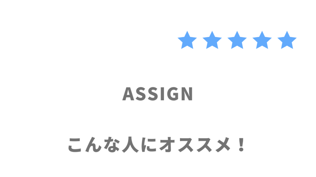 ASSIGN（旧VIEW）の利用がおすすめな人