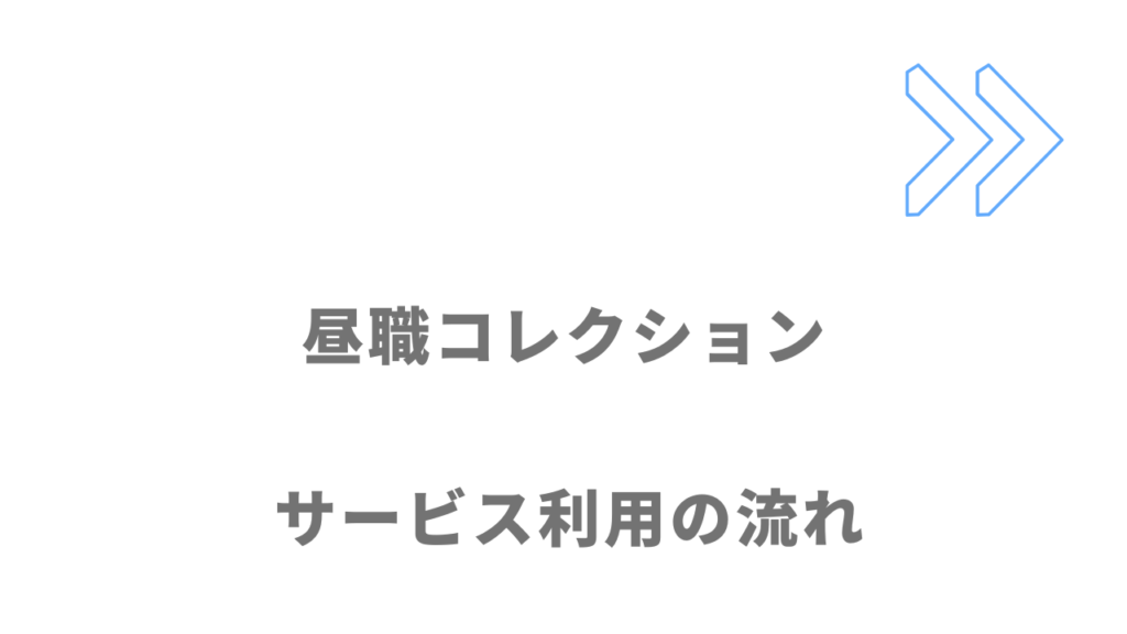 昼職コレクション（ヒルコレ）のサービスの流れ