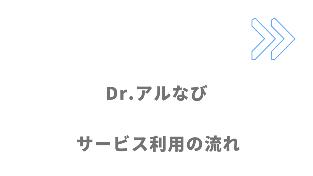 Dr.アルなびのサービスの流れ