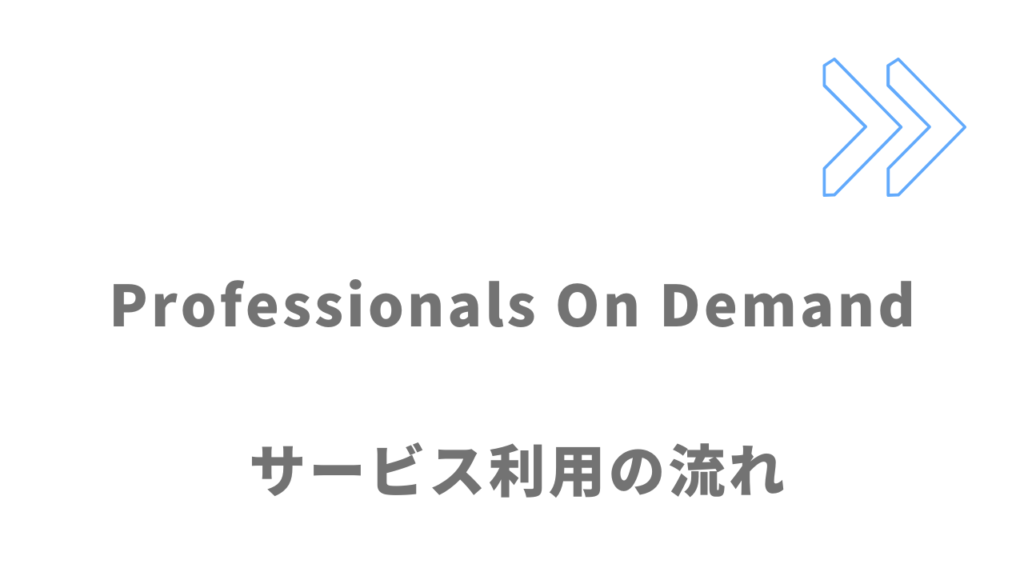 Professionals On Demand（POD）のサービスの流れ