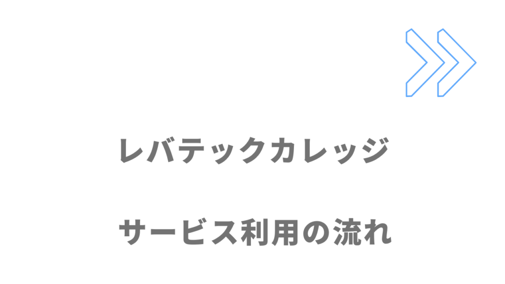 レバテックカレッジのサービスの流れ