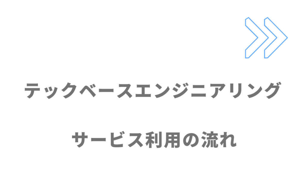 テックベースエンジニアリングのサービスの流れ