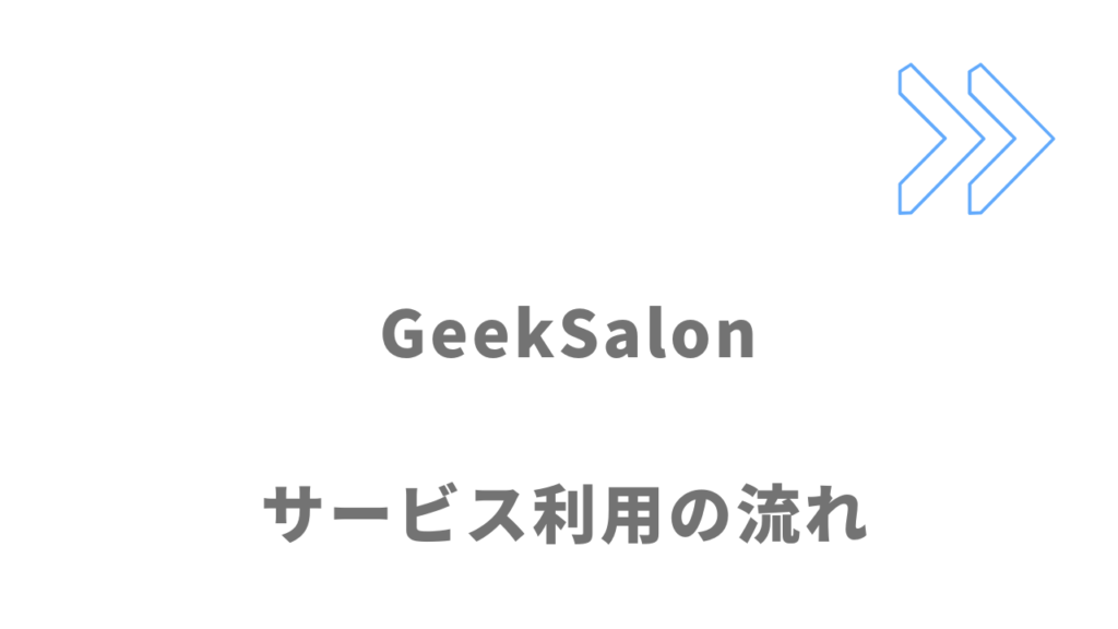 GeekSalonのサービスの流れ