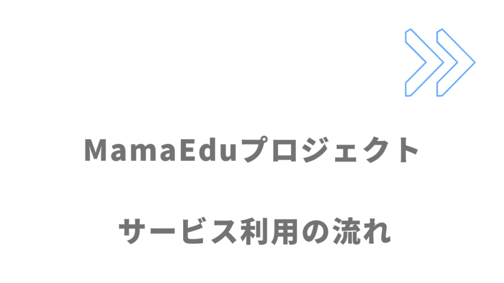 MamaEduプロジェクトのサービスの流れ