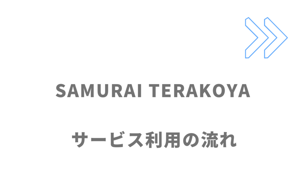 侍テラコヤのサービスの流れ