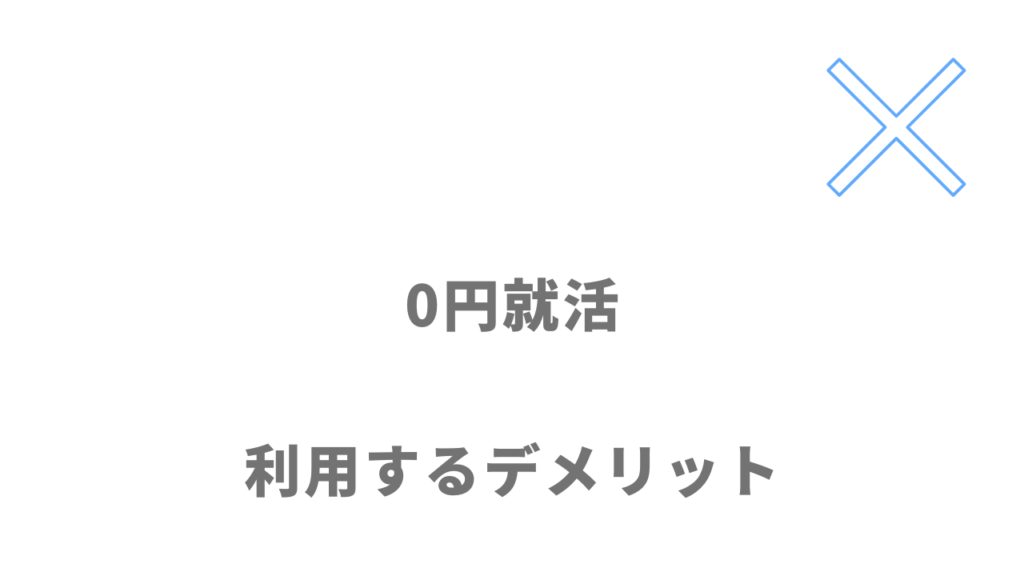 0円就活のデメリット