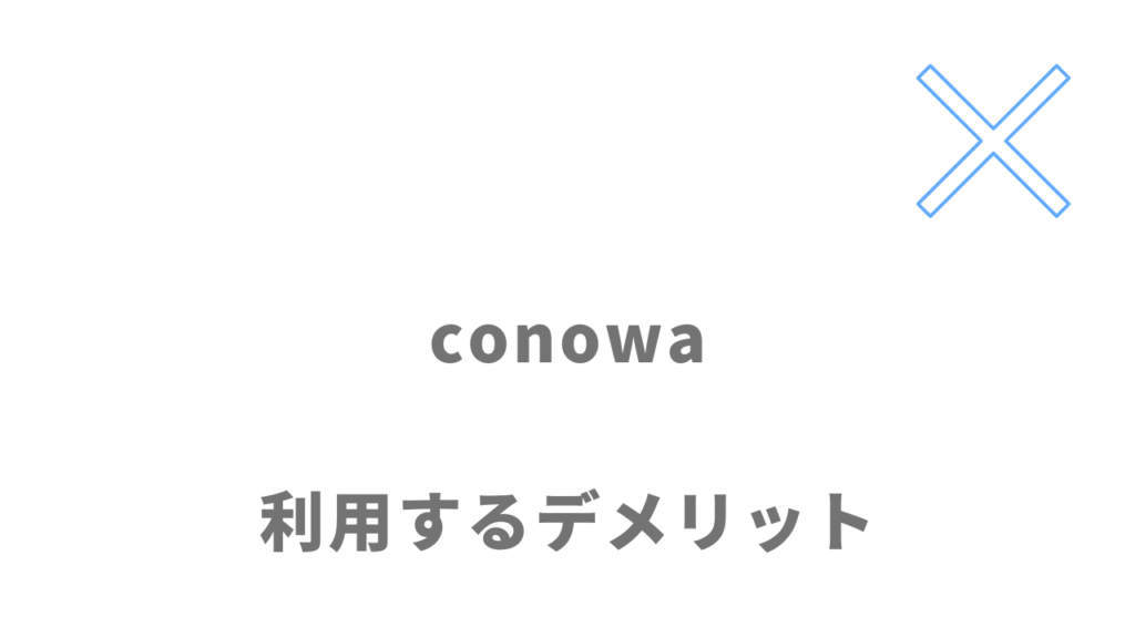 conowaのデメリット