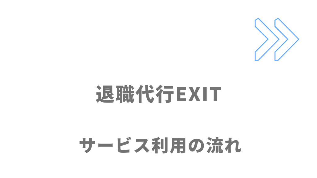 退職代行EXITのサービスの流れ