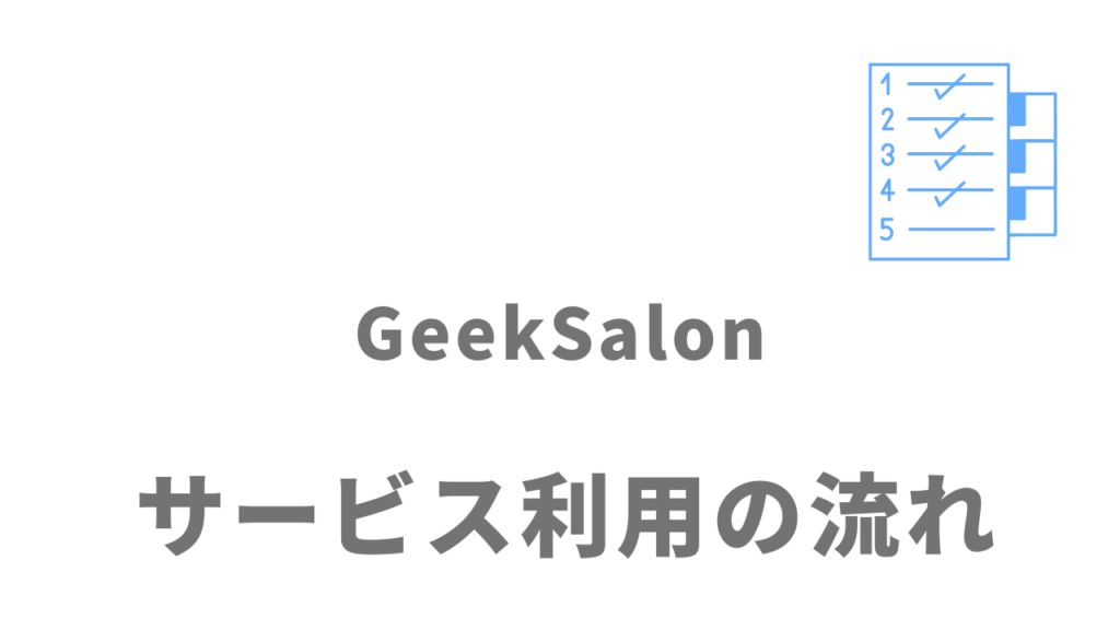 GeekSalon(ギークサロン)のサービスの流れ
