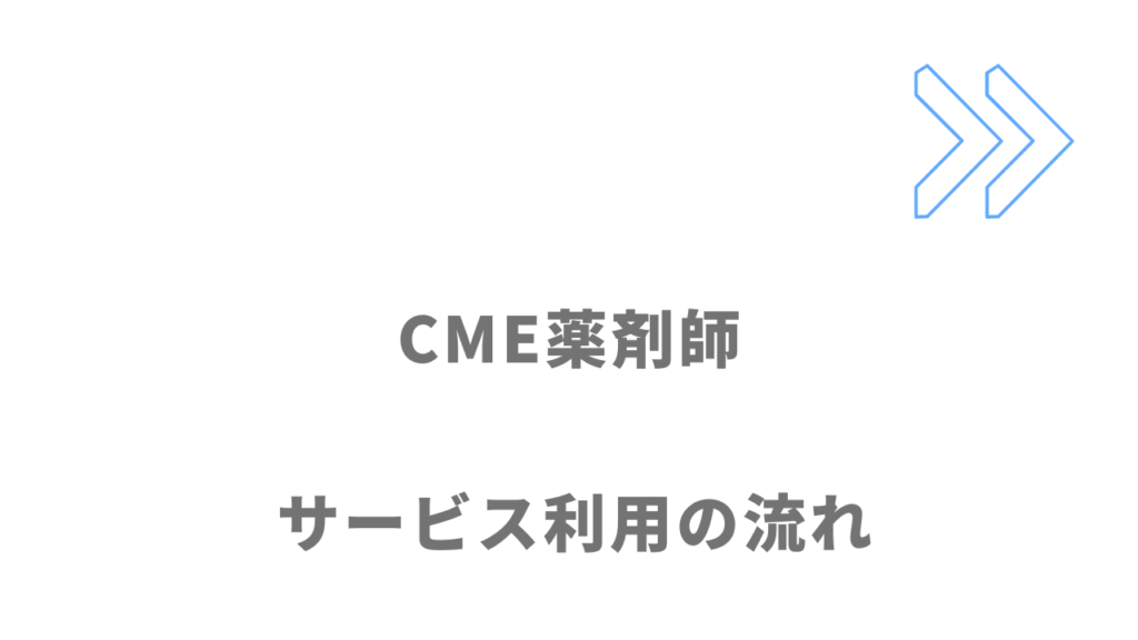 CME薬剤師のサービスの流れ