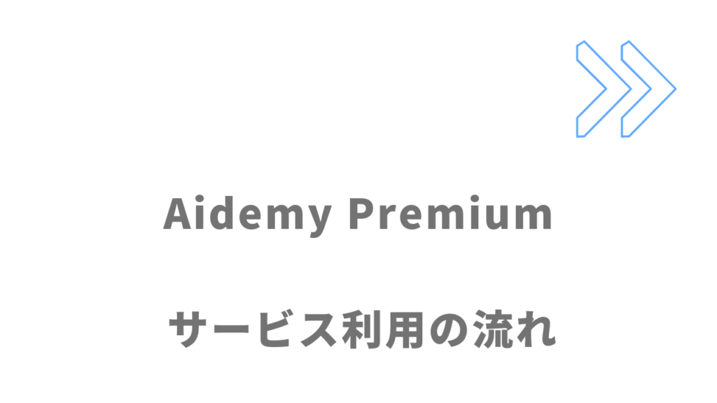 Aidemy Premiumのサービスの流れ