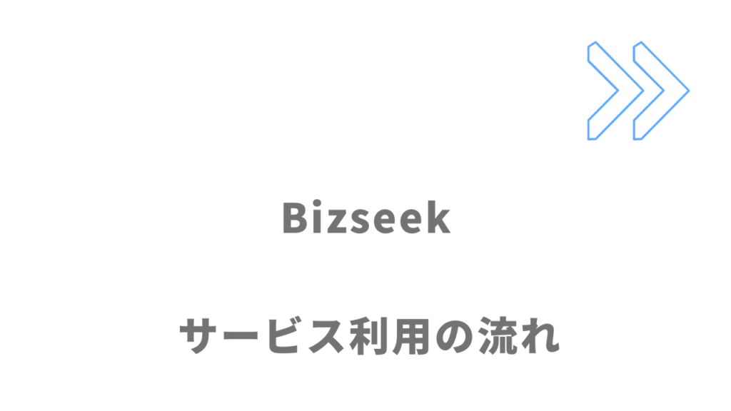 Bizseek（ビズシーク）のサービスの流れ