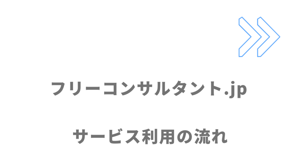 フリーコンサルタント.jpのサービスの流れ