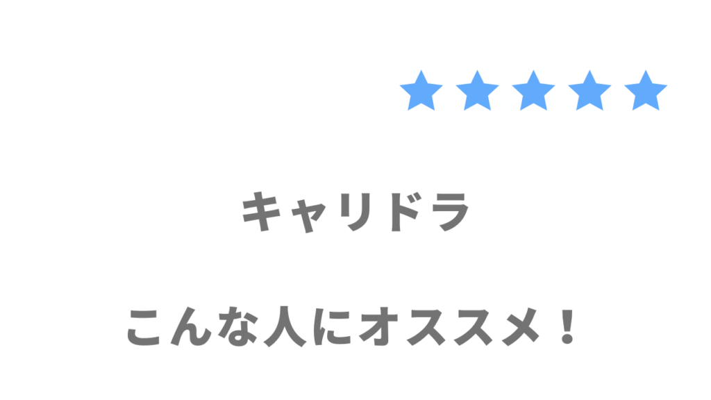 キャリドラの利用がおすすめな人