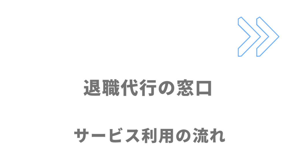 退職代行の窓口のサービスの流れ