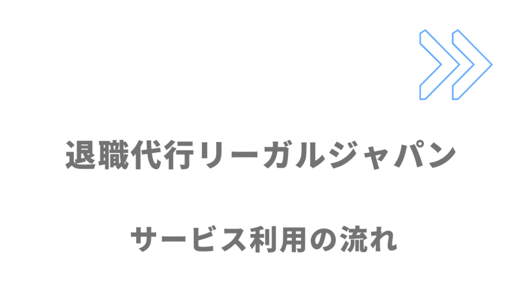 退職代行リーガルジャパンのサービスの流れ