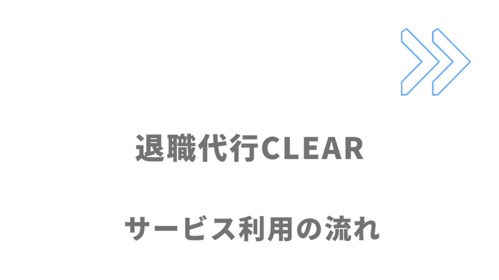 退職代行CLEARのサービスの流れ