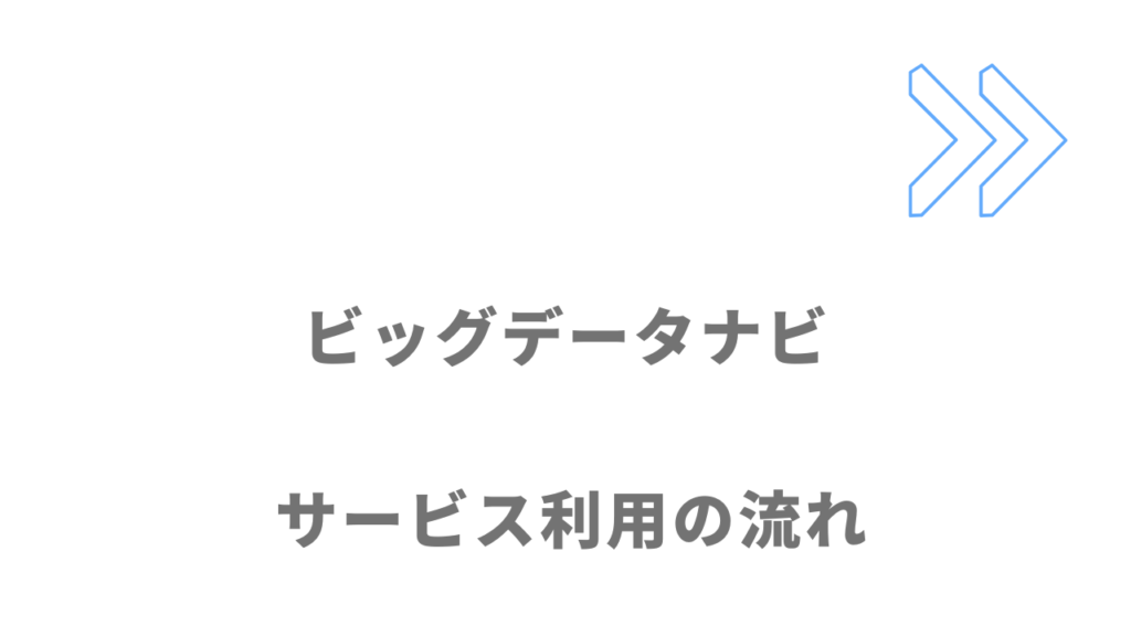 ビッグデータナビのサービスの流れ