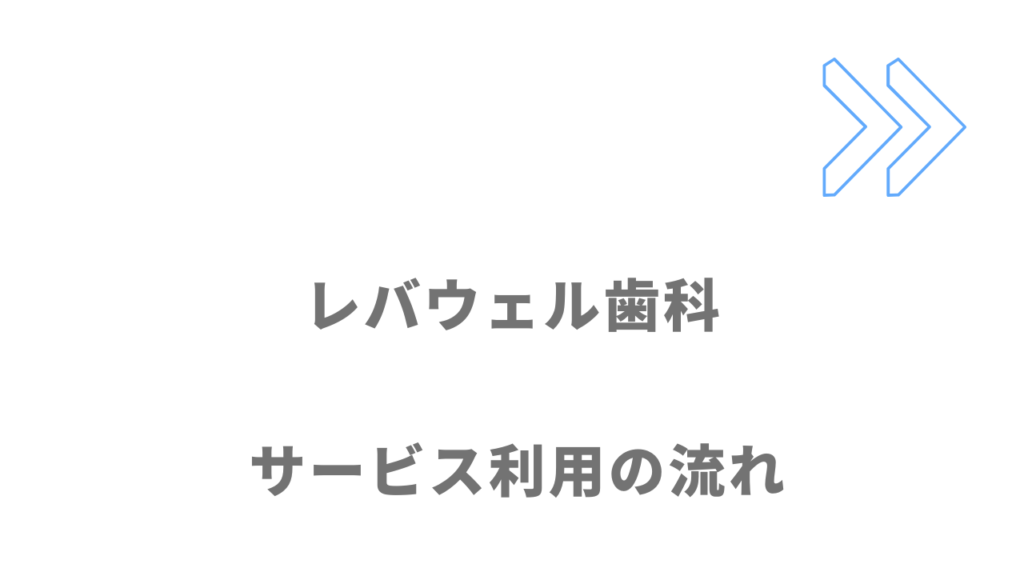 レバウェル歯科のサービスの流れ