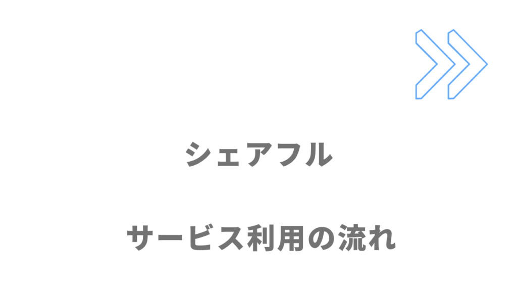 シェアフルのサービスの流れ